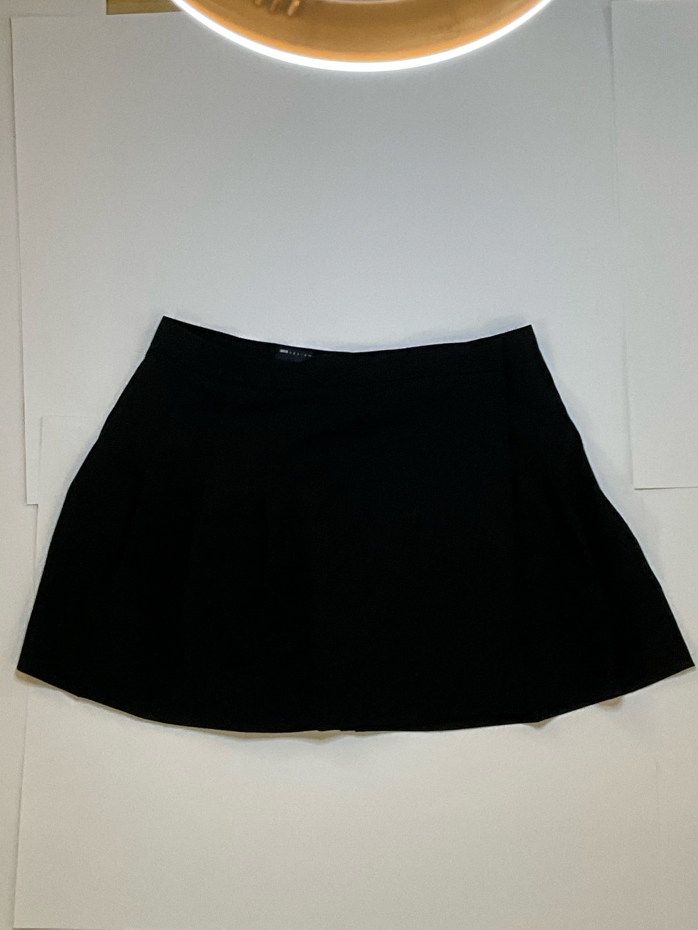 Black Pleated Mini Skater Skirt Tennis Preppy Y2K Size 14 - Picture 5 of 8